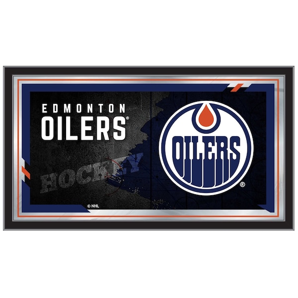Holland Bar Stool Co Edmonton Oilers 15" x 26" Hockey Collector Mirror by Holland Bar Stool Company MColEdmOil - main