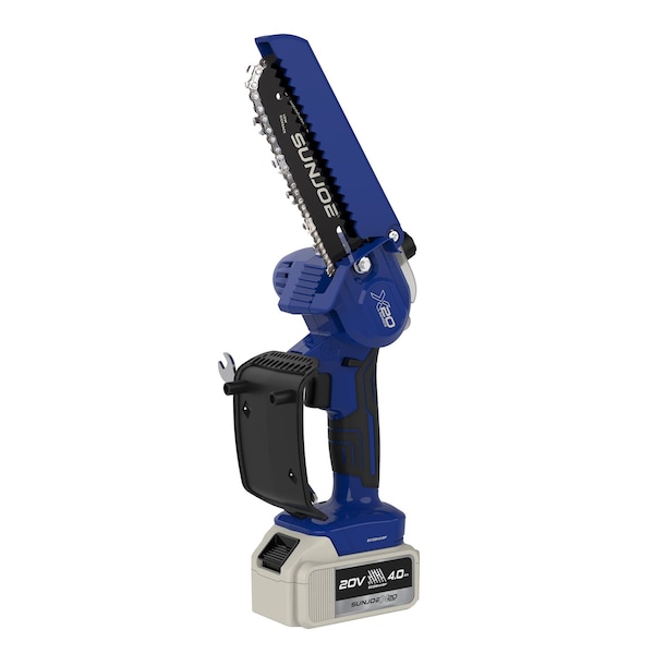 Sun Joe X20-Series, 6-In. Handheld Pruning Saw w/20V, 4-Ah Battery and Accessories, Blue X20-SAW-4A-BLU - main