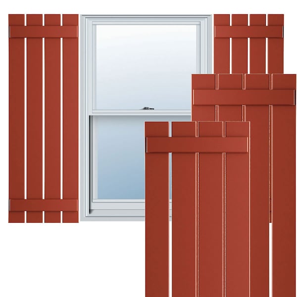 Ekena Millwork True Fit PVC, Four Board Spaced Board-n-Batten Shutters, Colorful Leaves , 23W x 49H, PR TFP101SBF23X049CL - main