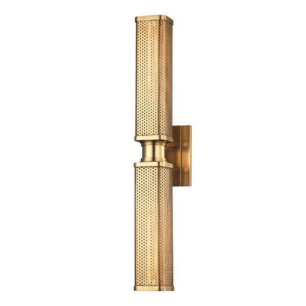 Hudson Valley Lighting Gibbs 2 Light Wall Sconce 4.5 In. Aged Brass 7032-AGB - main