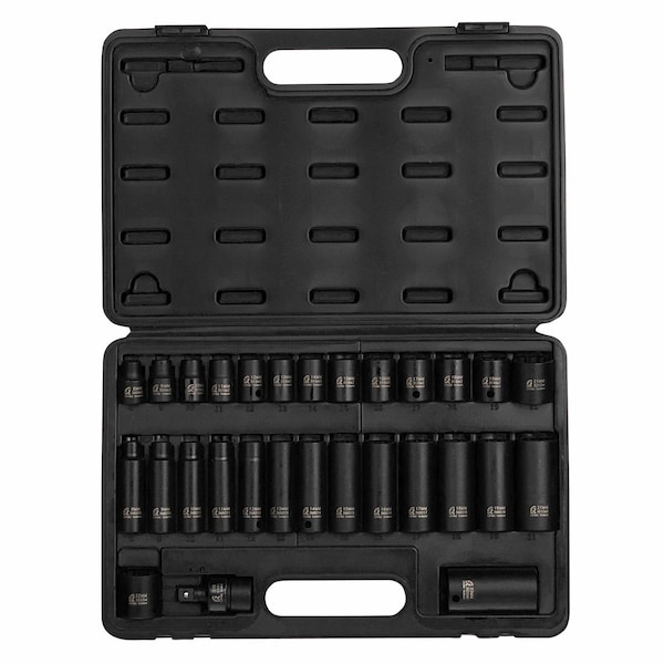 Sunex 3/8 in Drive Metric 12 Point Standard & Deep 29-Piece Master Impact Socket Set 3330 - main