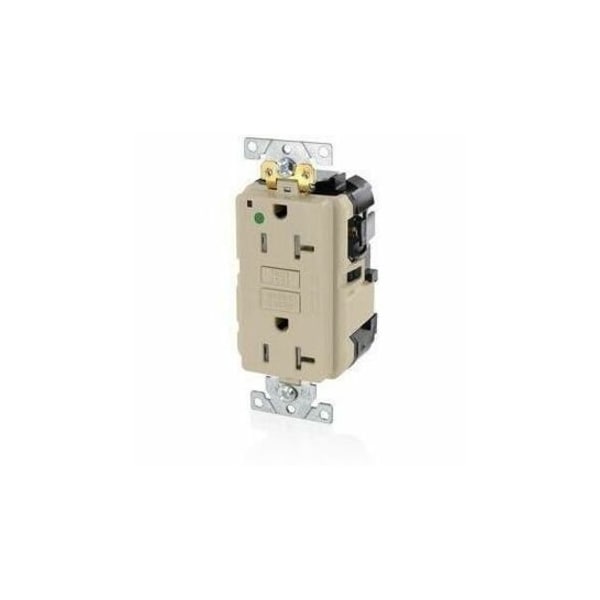 Leviton Lev-Lok GFCI 20A TR HG/PI Ivory MGFT2-HGI - main