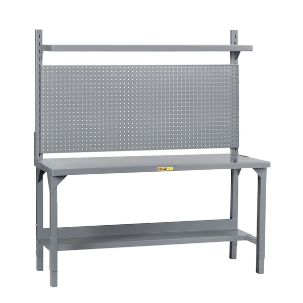 Little Giant Heavy-Duty Packaging Table with Pegboard Panel & Shelf WST2-3072-AH-WPB-SHLF - main