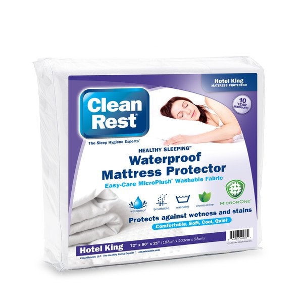 Cleanrest Mattress/Box Spring Protector, 72"W, White 845168005364 - main