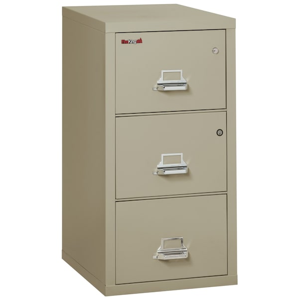 Fireking 3 Drawer, 1 Hr Fire Rated, Vertical, 31" Legal, Safe-In-A-File Pewter 3-2131-CPESF - main