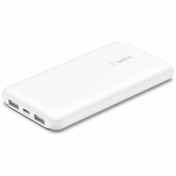 Belkin 10K POWER BANK, USB-A & C 15W, WHITE BPB011BTWH - main
