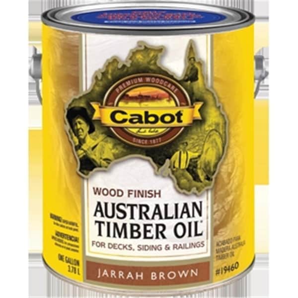 Cabot 81010 1 Gallon- Jarrah Brown Australian Timber Oil Wood Finish- Reduced Water, 4PK 80351810107 - main