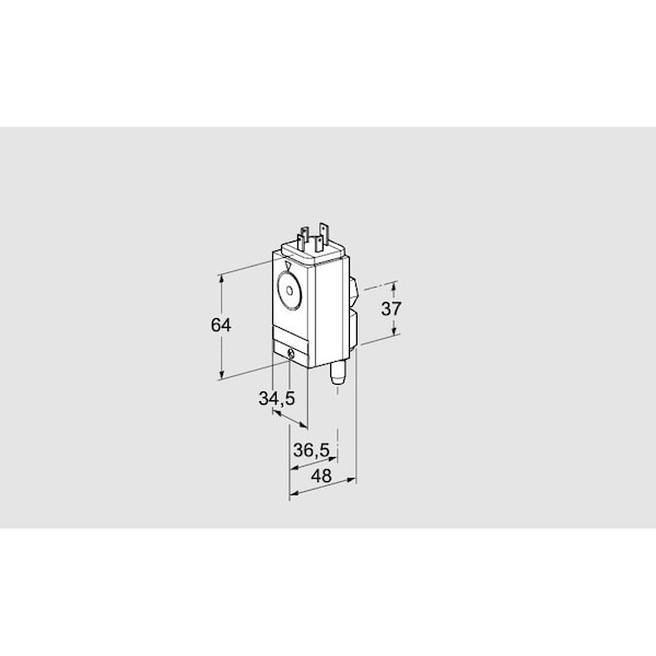 Honeywell Kromschroder Gas Pressure Switch, 3–500 mbar, DG 60VC4 5W, UL/FM KS84448280 - main