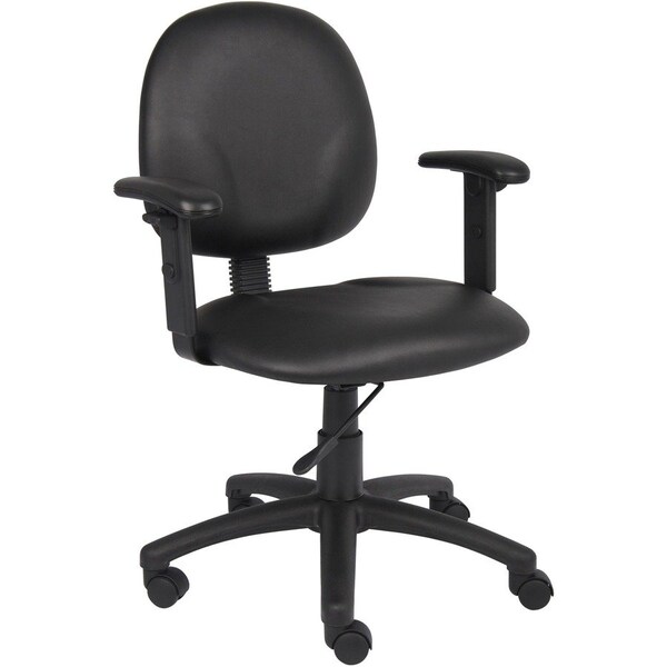 Boss Vinyl Task Chair, Armless, Black B9090-CS - main