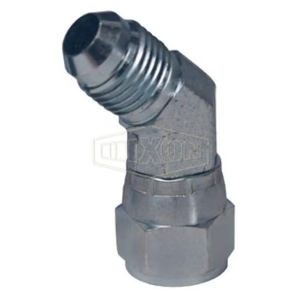 Dixon Hydraulic Tube Elbow, 1-1/16-12 Nominal, 37Deg Female JIC Swivel x 37Deg Male JIC Flare, Steel, Domestic 6502-12 - main