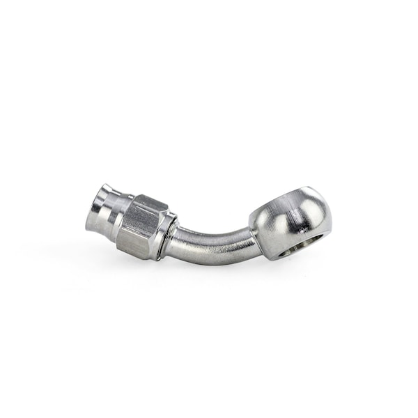Hps Performance 45 Degree -3 Compression Teflon Hose End to AN Female with 10mm Banjo for PTFE Hose, Stainless Steel 350-4503SSB - main