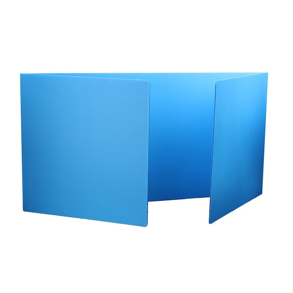 Flipside Blue Plastic Study Carrel Bulk, PK24 19272-24 - main
