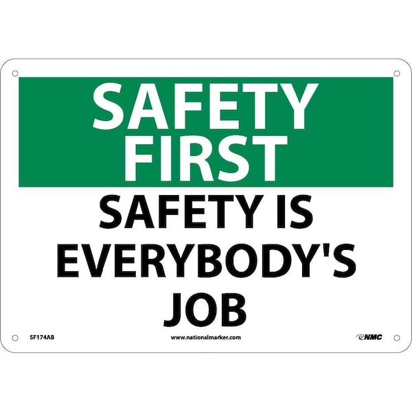 Nmc Safety First Safety Is Everybody'S Job Sign, SF174AB SF174AB - main