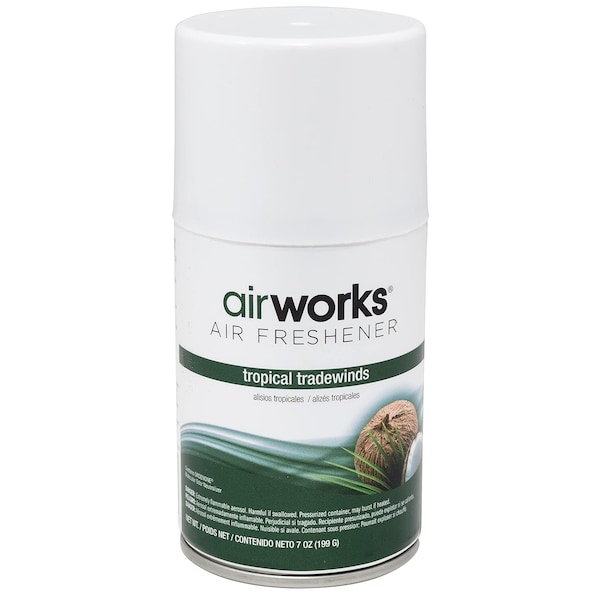 Hospeco AirWorks Restroom Metered Aerosol 7oz, Tropical Tradewinds - Pack of 12 7908 - main