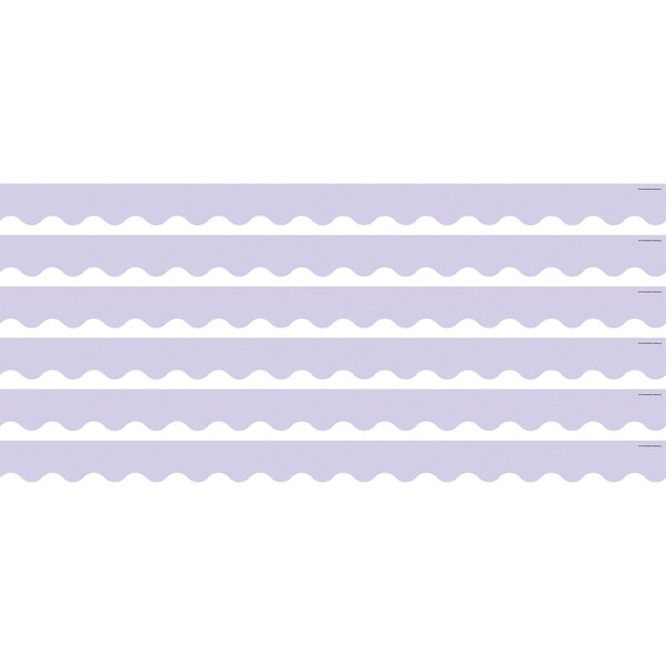 Teacher Created Resources Lavender Scalloped Border Trim, 35 Feet Per Pack, 6PK TCR8441 - main