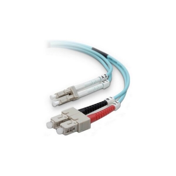 Belkin Fiber Optic Patch Cable - LC Male - SC Male - 3.28ft - Aqua F2F402L7-01M-G - main