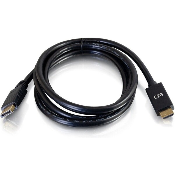 C2G 3ft DP to HDMI Cable 4K Passive Black 54432 - main