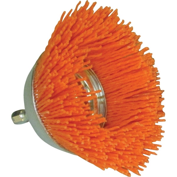 Dico Nyalox 2-1/2'' Orange Med Drill-Mounted Wire Brush 7200010 - main