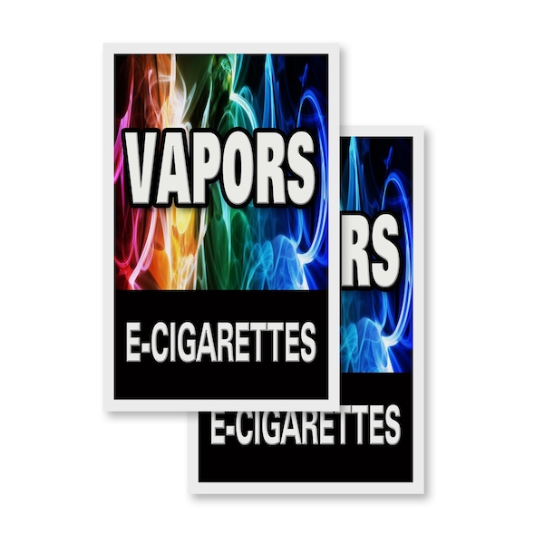 Signmission Vapors E-cigarettes, Vinyl Decals Only 24 Inch x 36 Inch, Vinyl Decal, 2PK DSB-2436-2PACK-Vapors E-cigarettes - main