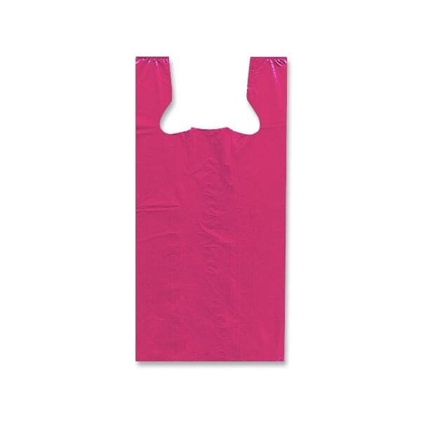 Nashville Wraps Pink Recycled Plastic T Sacks, Medium 11.5x6.5x21.5, 1000PK TS100PI - main