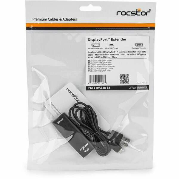 Rocstor TRUEREACH 8K/4K DISPLAYPORT 1. Y10A328-B1 - main