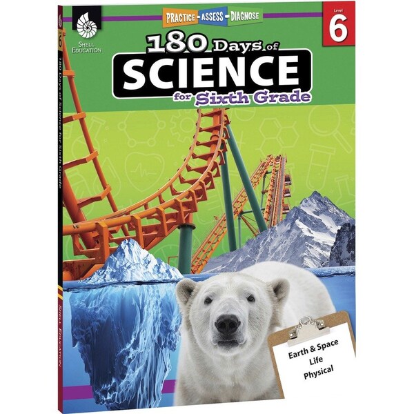 Shell Education 180 Days of Science Book, Grade 6 51412 - main