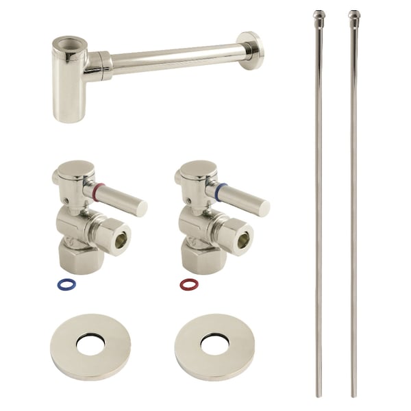 Kingston Brass Plumbing Sink Trim Kit with Bottle Trap, Polished Nickel CC43106DLLKB40 - main