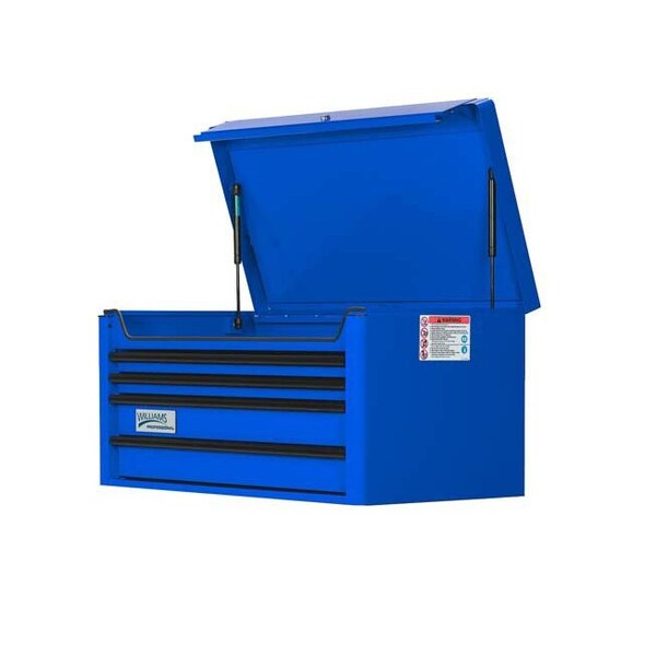 Williams Rolling Cabinet, 4 Drawer, Blue, Steel, 40 in W x 20 in D x 19-1/2 in H JHWW40TC4BL - main