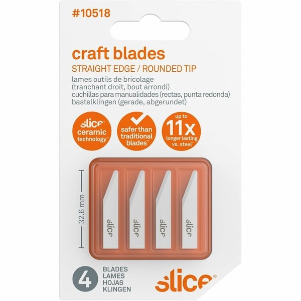 Slice Craft Knife Blade, Ceramic, 1.25 in L, PK4 10518 - main