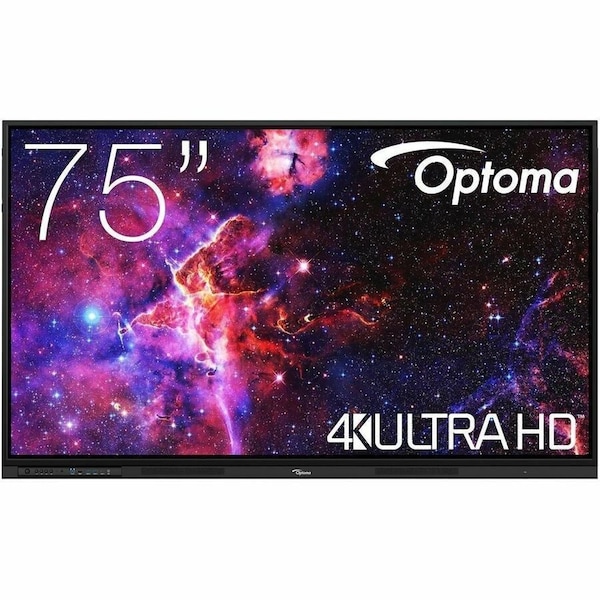 Optoma 75IN Interactive 4K UHD Flat Panel-EDLA Certified 3753RK - main