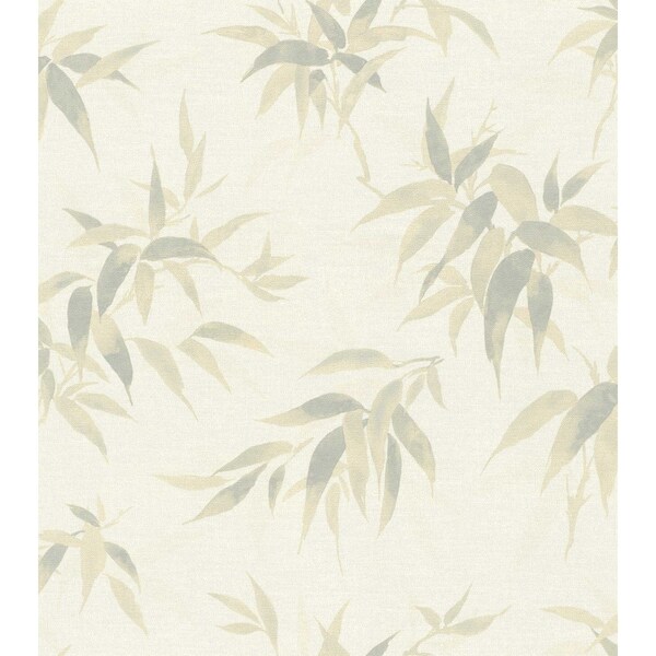 Advantage Minori White Leaves Wallpaper 4035-409741 - main