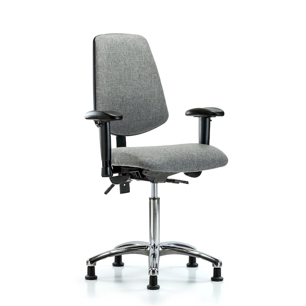 Blue Ridge Ergonomics Fab Med Bench Chair, Bk, Glds, Gry, 6-Way Adjustable, 22" to 29" Height, Gray BR-FMBCH-MB-CR-T1-A1-NF-RG-F44 - main