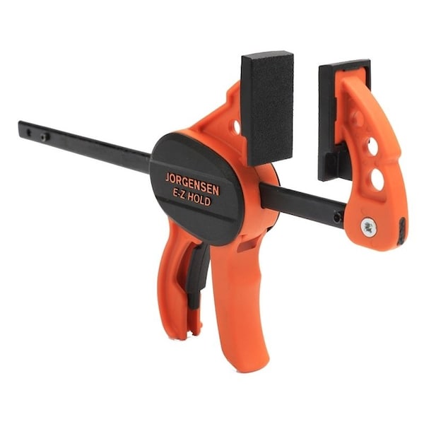 Jorgensen EZ HOLD Series Hobby Bar Clamp, 50 lb, 4 in Max Opening Size, 112 in D Throat, Steel Body 33804 - main