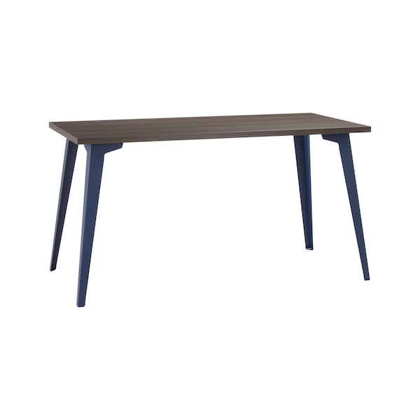 Orison Office 27x57 Mid Century Modern Desk, Navy / Trail Walnut 25800 - main