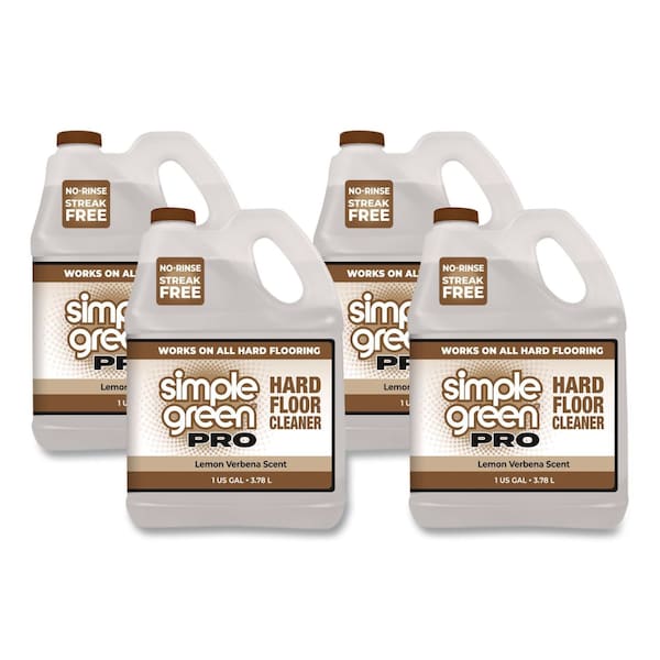 Simple Green Pro Hard Floor Cleaner, Lemon Verbena Scent, 1 gal Bottle, 4PK 510100405128 - main