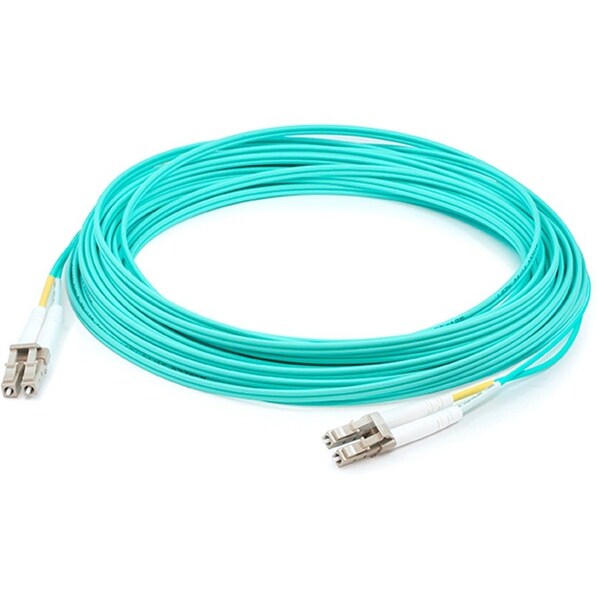 Add-On 31M LC TO LC AQUA OM4 DUPLEX OFNR (RISER-RATED) FIBER PATCH CABLE ADD-LC-LC-31M5OM4 - main