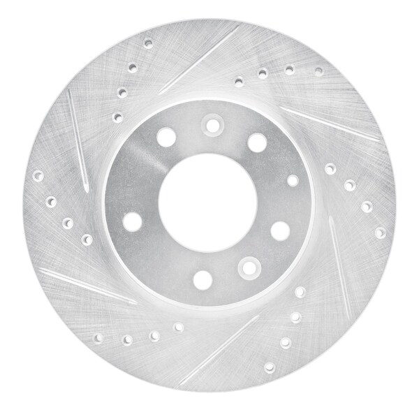 Dynamic Friction Co DFC Brake Rotor - Drilled and Slotted - Silver 631-80038L - main