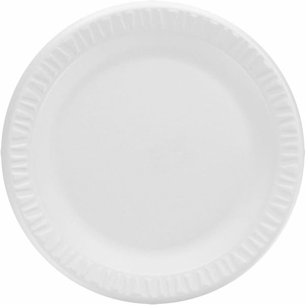 Dart Concorde Non-Laminated Foam Plates, 9"Diameter, White, PK125 PK 9PWCR - main