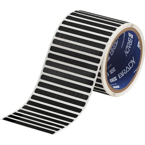 Brady Weather Resistant Polyester Outdoor Labels 0.25 in H x 0.25 in W Black 10000/RL THT-11-8591-10-BK - main