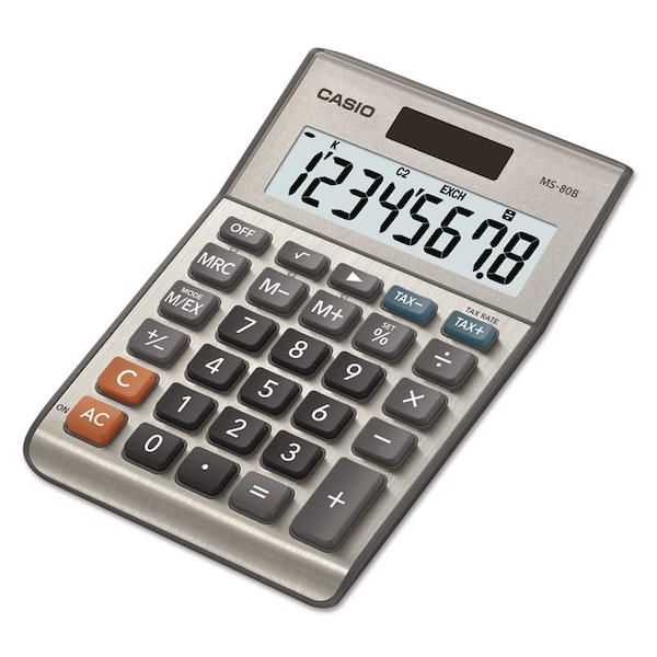Casio MS-80B Tax and Currency Calculator, 8-Digit LCD MS-80B - main
