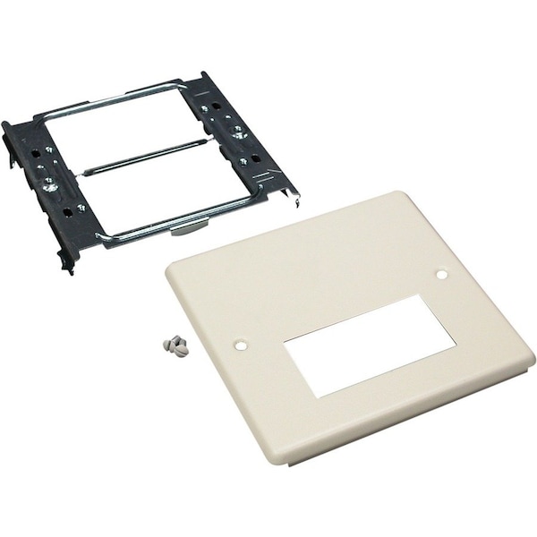 Wiremold GFCI Two Gang Cover Fitting, Ivory, Steel V4047RF - main