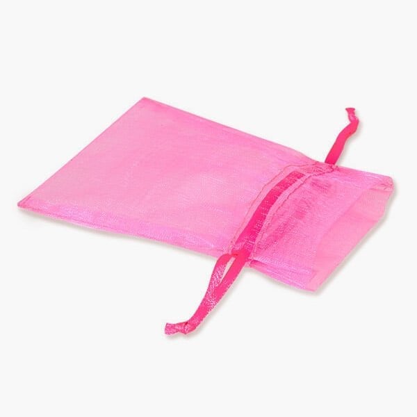 Nashville Wraps Neon Pink Organza Favor Bags, 3x4, 10PK B01067 - main