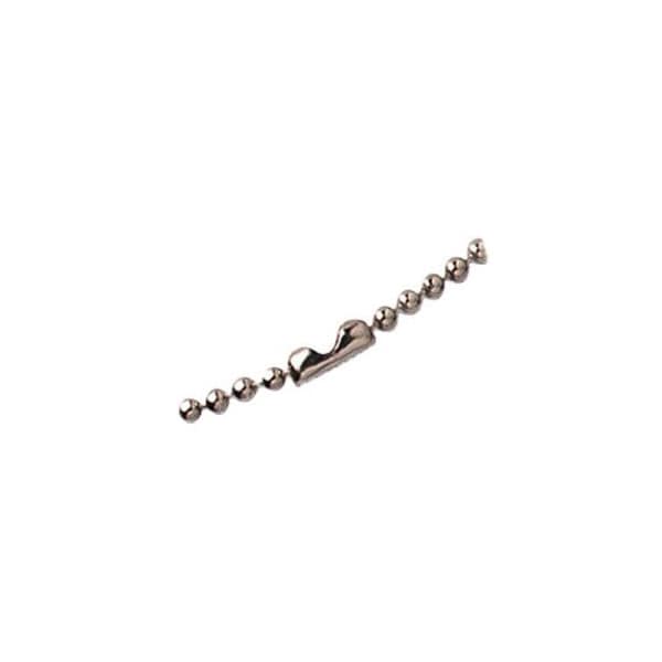 Brady CHAIN AND NECK CORD, 30in 762MM No 3 2MM, BEAD, NECK CHAIN CONNECTOR, NICKEL PLATED STEEL 2125-1500 - main