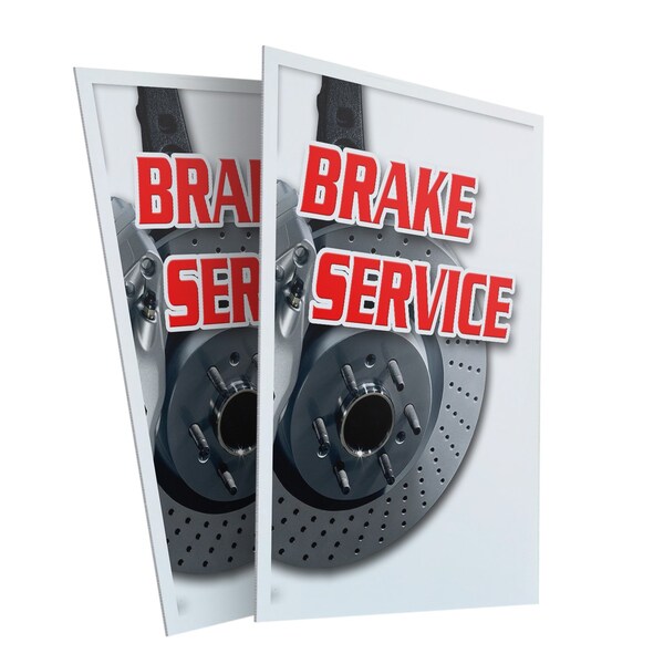 Signmission Brake Service, Plastic Signs Only 24 Inch x 36 Inch, Corrugated Plastic, 2PK CSB-2436-2PACK-Brake Service - main