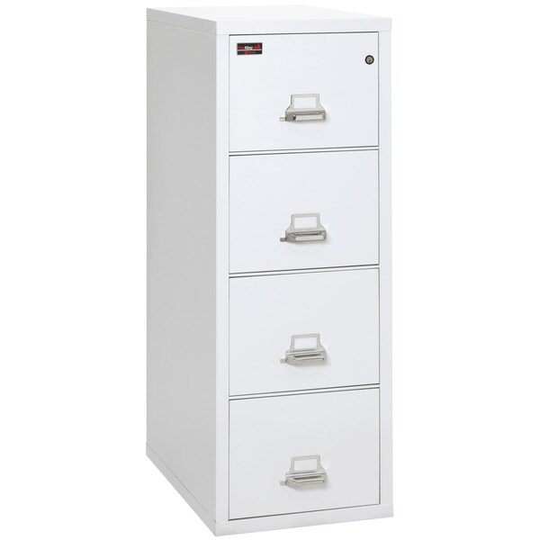 Fireking 4 Drawer, 2 Hr Fire & Impact Rated, Vertical, 31" depth Letter Arctic White 4-1956-2AW - main