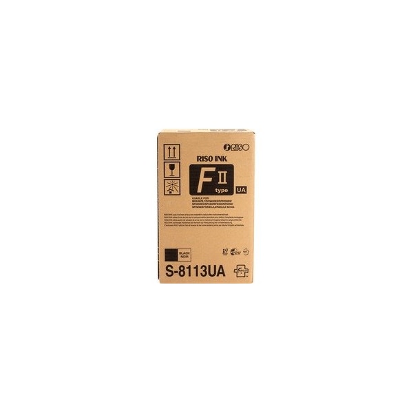 Riso Original Inkjet Ink Cartridge, Black, 2 / Carton, 20000 Pages, 2PK S8113U - main