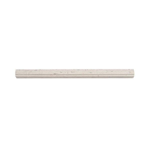 Apollo Tile Wooden Grey 1x12 Marble Polished Pencil Liner Tile Trim 0.67 sqft/case, 10PK APLMGR884PA - main