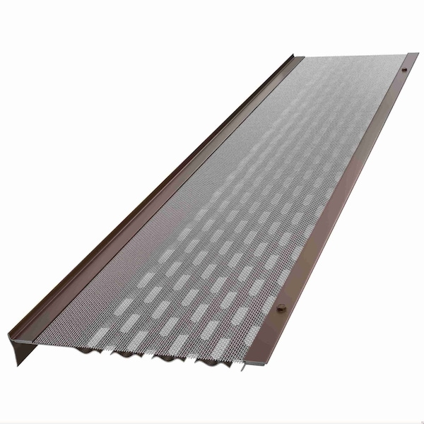 Waterlock DIY 6" Aluminum/SS Gutter Guard, Royal Brown, 100ft WD-6KS-100-RBN - main