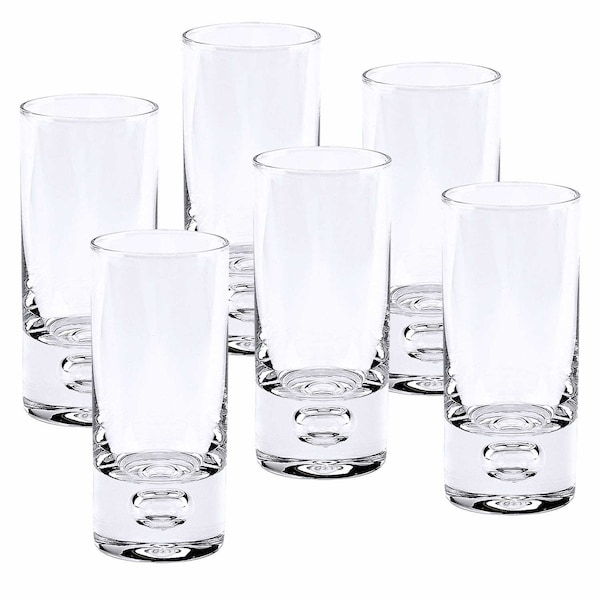 Homeroots Mouth Blown Crystal 6 Pc Shot Or Vodka Glass Set 3 Oz 375717 - main