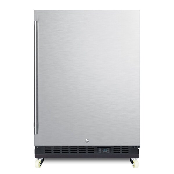 Summit Commercial 24in Wide Built-In Mini Reach-In Beverage Center with Dolly SCR610BLSDRI - main
